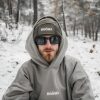 Sudadera Oversize 100% Algodón WHITE - IRON GREY - Imagen 6