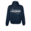 Sudadera Oversize 100% Algodón WHITE - NAVY BLUE - Imagen 2
