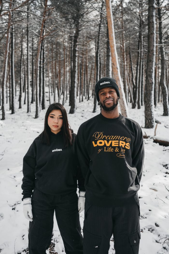 Sudadera Capucha Oversize WHITE – BLACK - Imagen 5
